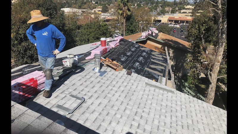 Fallbrook, California Shingle Roof Replacement in Rosewood Apartments