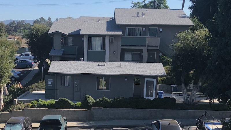 Fallbrook, California Shingle Roof Replacement in Rosewood Apartments